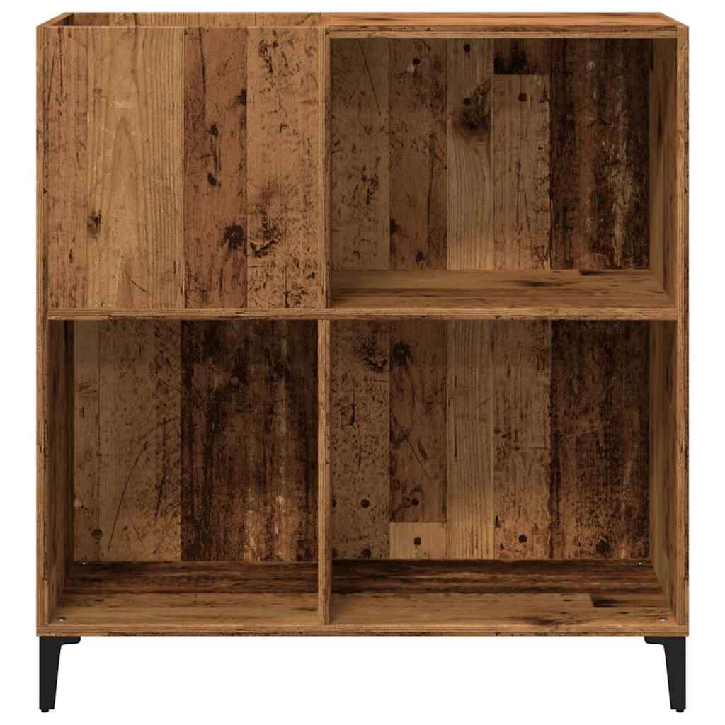 Platenkast 84,5x38x89 cm bewerkt hout oud houtkleurig is nu te koop bij PeponiXL, paradijselijk wonen!