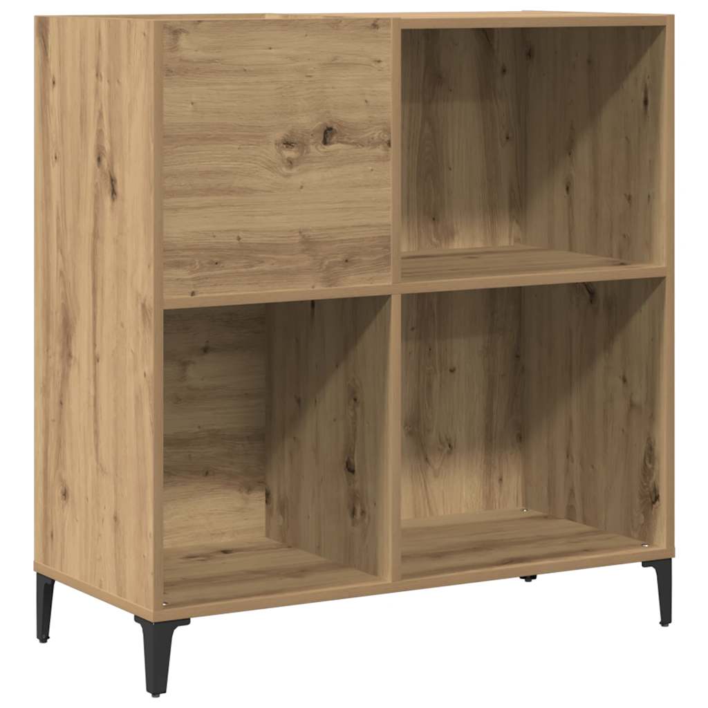 Platenkast 84,5x38x89 cm bewerkt hout artisanaal eikenkleur is nu te koop bij PeponiXL, paradijselijk wonen!