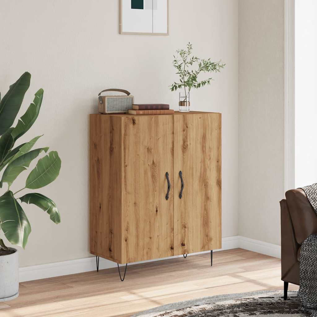 Dressoir 69,5x34x90 cm bewerkt hout artisanaal eikenkleur is nu te koop bij PeponiXL, paradijselijk wonen!