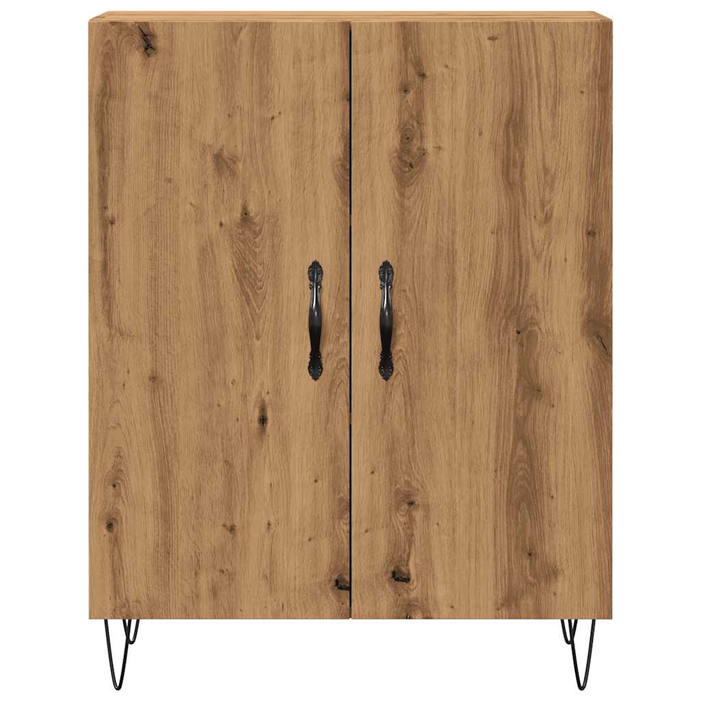 Dressoir 69,5x34x90 cm bewerkt hout artisanaal eikenkleur is nu te koop bij PeponiXL, paradijselijk wonen!