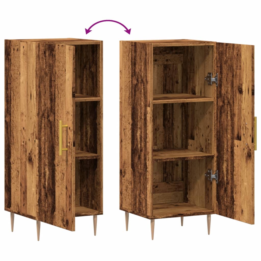 Dressoir 34,5x34x90 cm bewerkt hout oud houtkleurig is nu te koop bij PeponiXL, paradijselijk wonen!