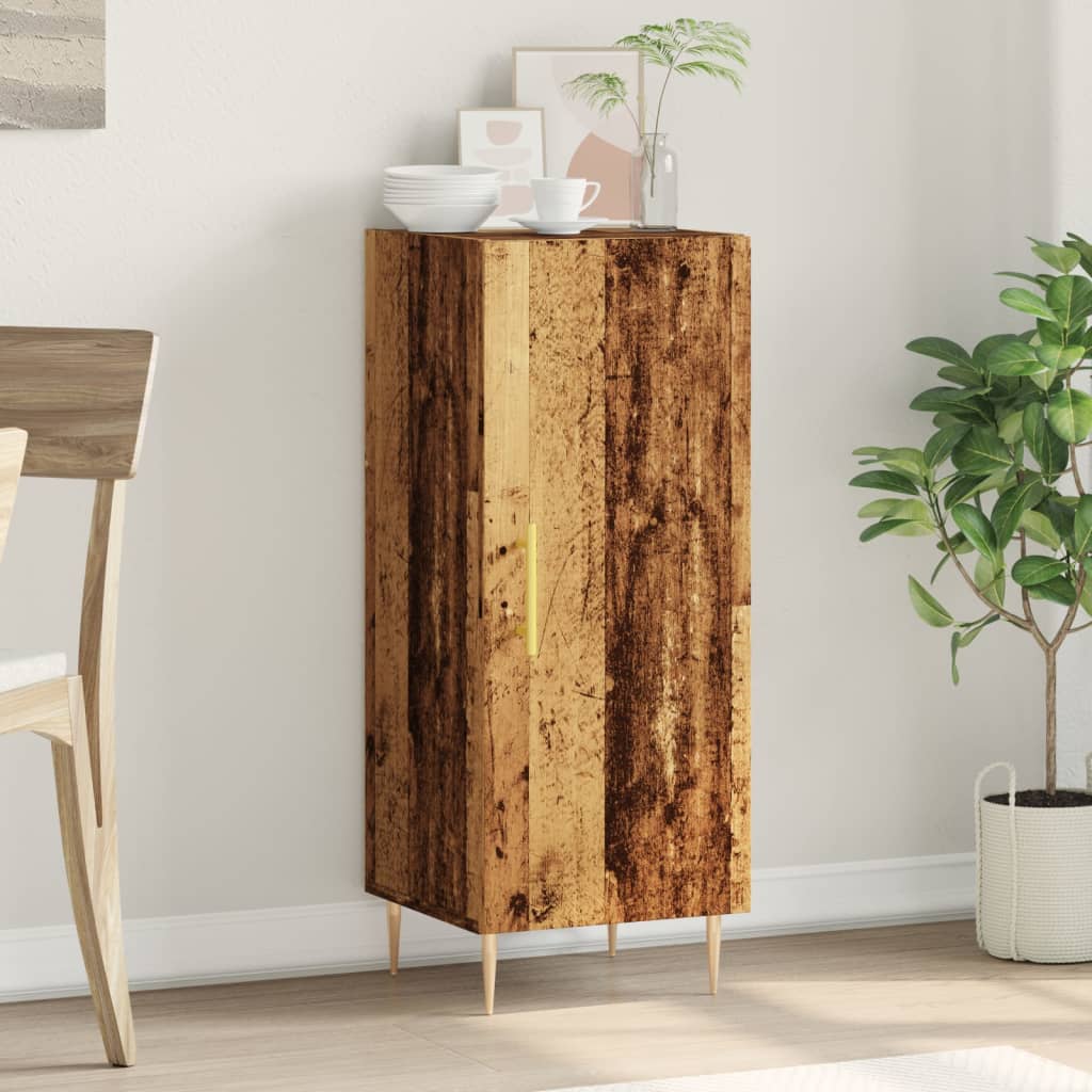 Dressoir 34,5x34x90 cm bewerkt hout oud houtkleurig is nu te koop bij PeponiXL, paradijselijk wonen!