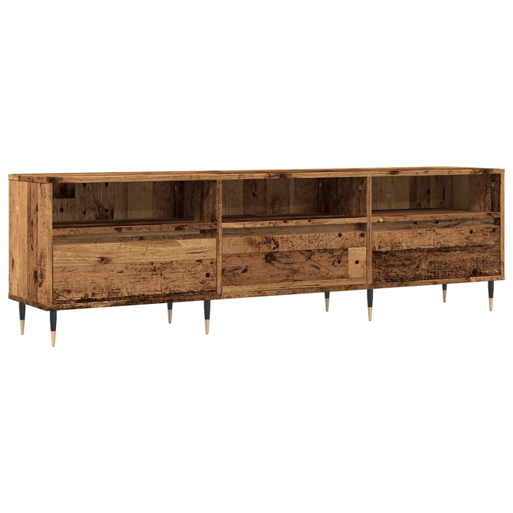 Tv-meubel 150x30x44,5 cm bewerkt hout oud houtkleurig is nu te koop bij PeponiXL, paradijselijk wonen!