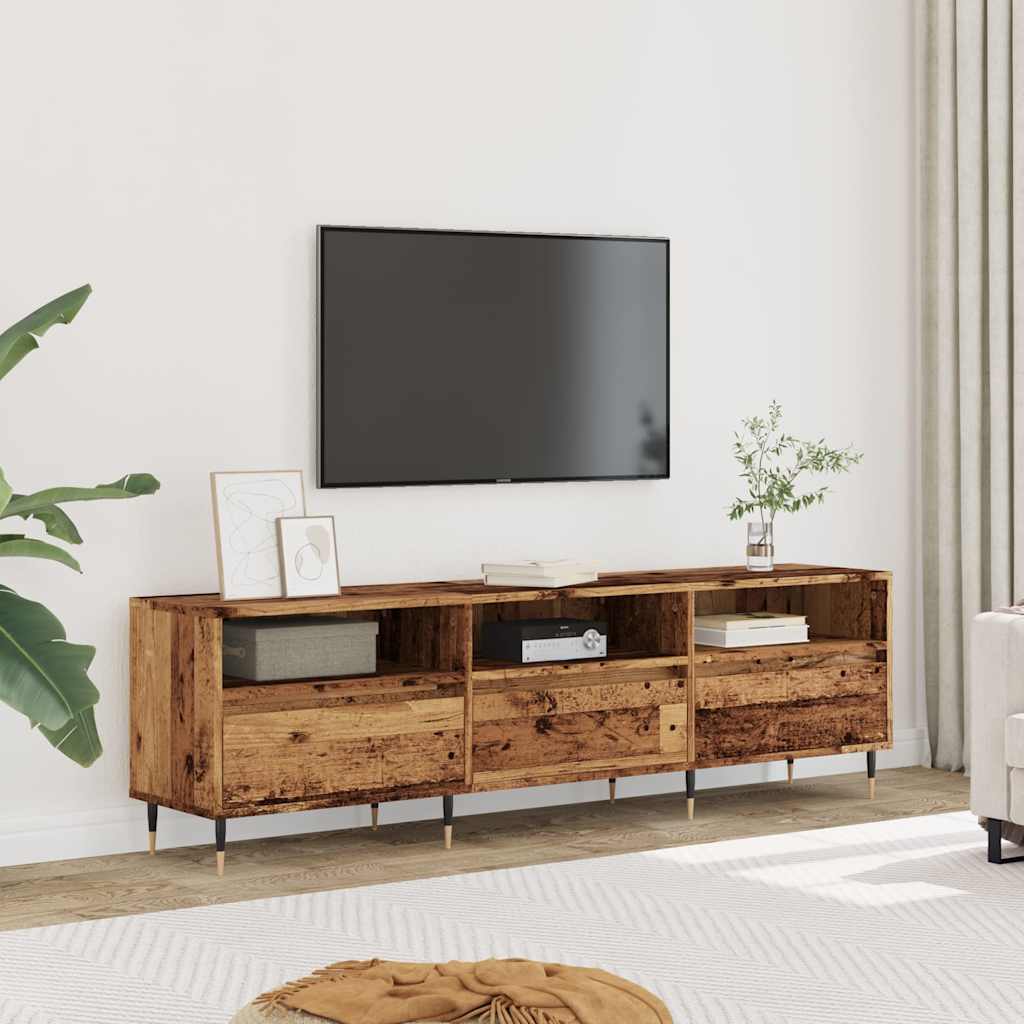 Tv-meubel 150x30x44,5 cm bewerkt hout oud houtkleurig is nu te koop bij PeponiXL, paradijselijk wonen!