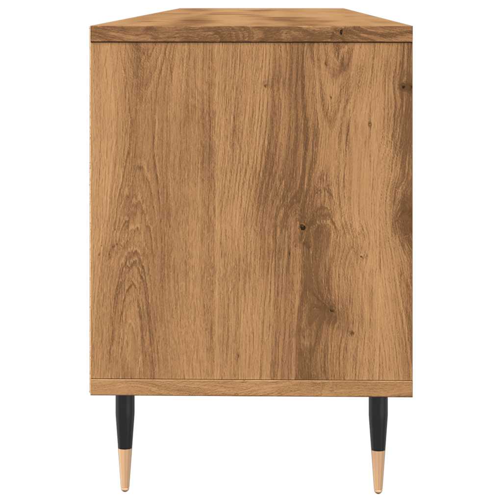 Tv-meubel 150x30x44,5 cm bewerkt hout artisanaal eikenkleur is nu te koop bij PeponiXL, paradijselijk wonen!