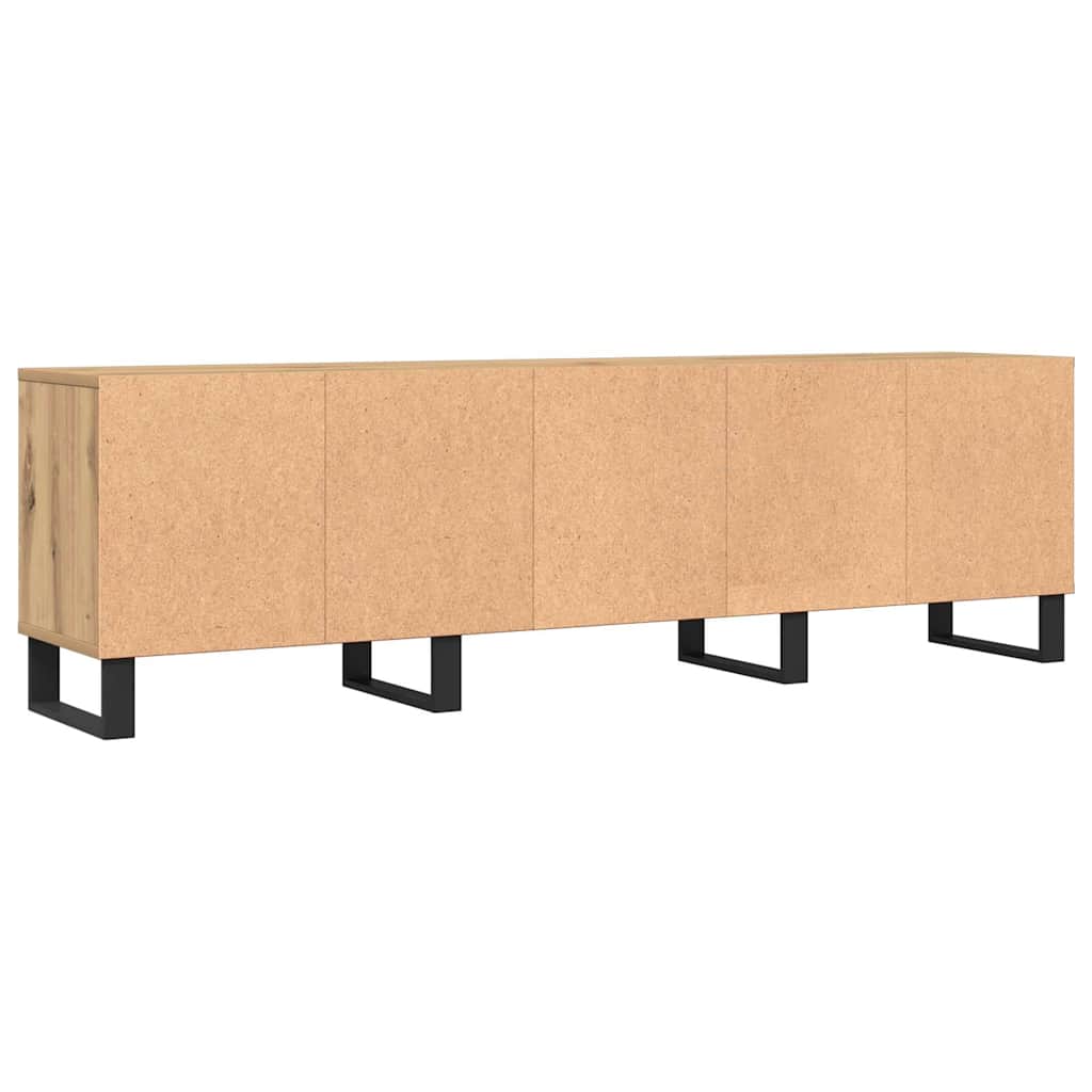 Tv-meubel 150x30x44,5 cm bewerkt hout artisanaal eikenkleur is nu te koop bij PeponiXL, paradijselijk wonen!