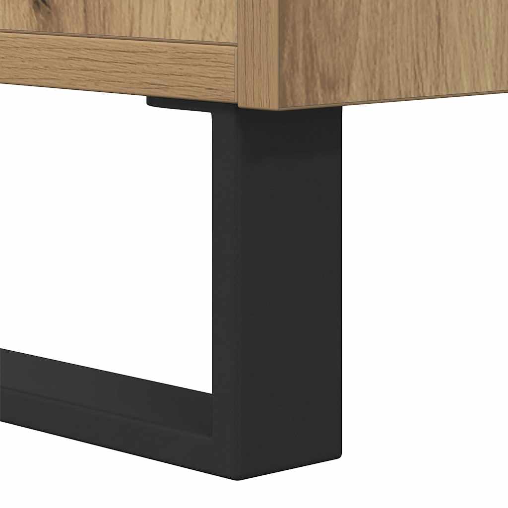 Tv-meubel 150x30x44,5 cm bewerkt hout artisanaal eikenkleur is nu te koop bij PeponiXL, paradijselijk wonen!