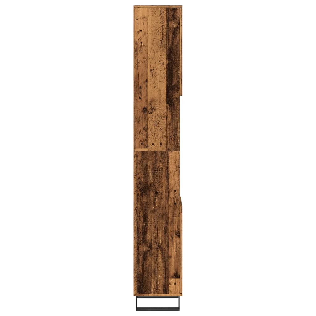 Badkamerkast 30x30x190 cm bewerkt hout oud houtkleurig is nu te koop bij PeponiXL, paradijselijk wonen!