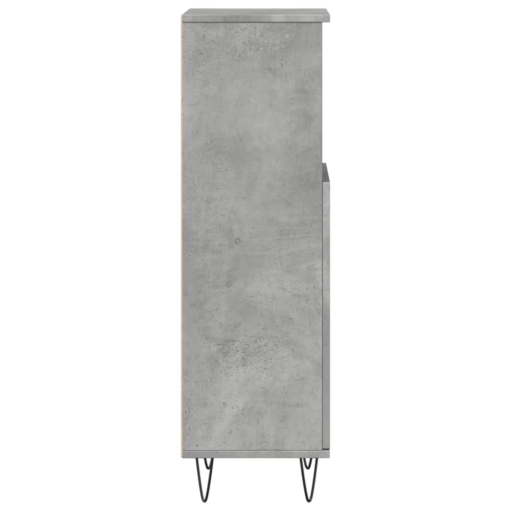 Badkamerkast 30x30x100 cm bewerkt hout betongrijs is nu te koop bij PeponiXL, paradijselijk wonen!