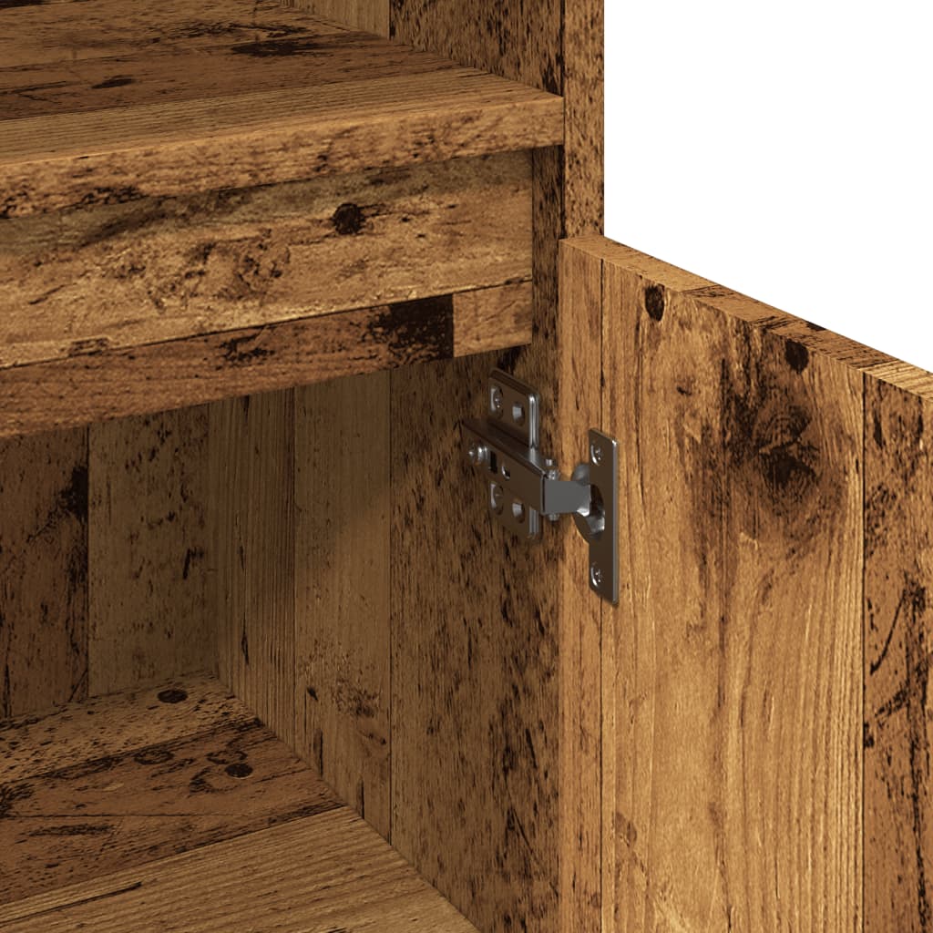 Badkamerkast 30x30x100 cm bewerkt hout oud houtkleurig is nu te koop bij PeponiXL, paradijselijk wonen!