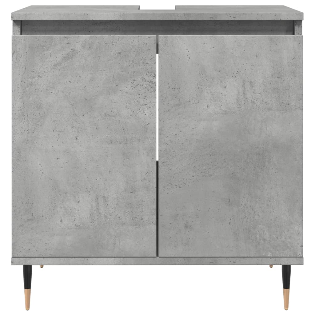 Badkamerkast 58x33x60 cm bewerkt hout betongrijs is nu te koop bij PeponiXL, paradijselijk wonen!