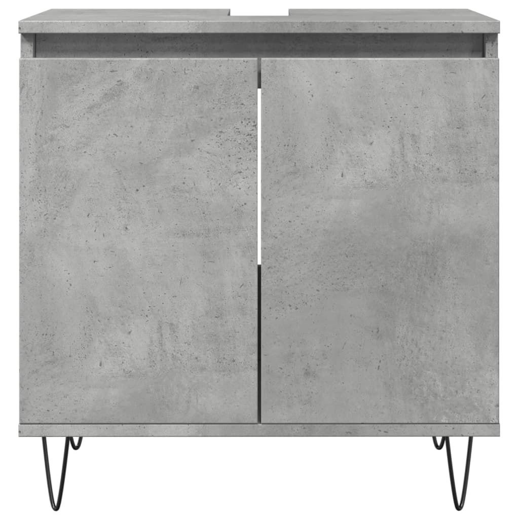 Badkamerkast 58x33x60 cm bewerkt hout betongrijs is nu te koop bij PeponiXL, paradijselijk wonen!