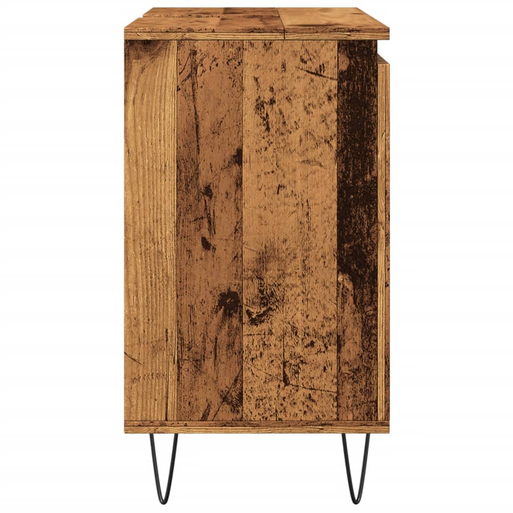 Badkamerkast 58x33x60 cm bewerkt hout oud houtkleurig is nu te koop bij PeponiXL, paradijselijk wonen!