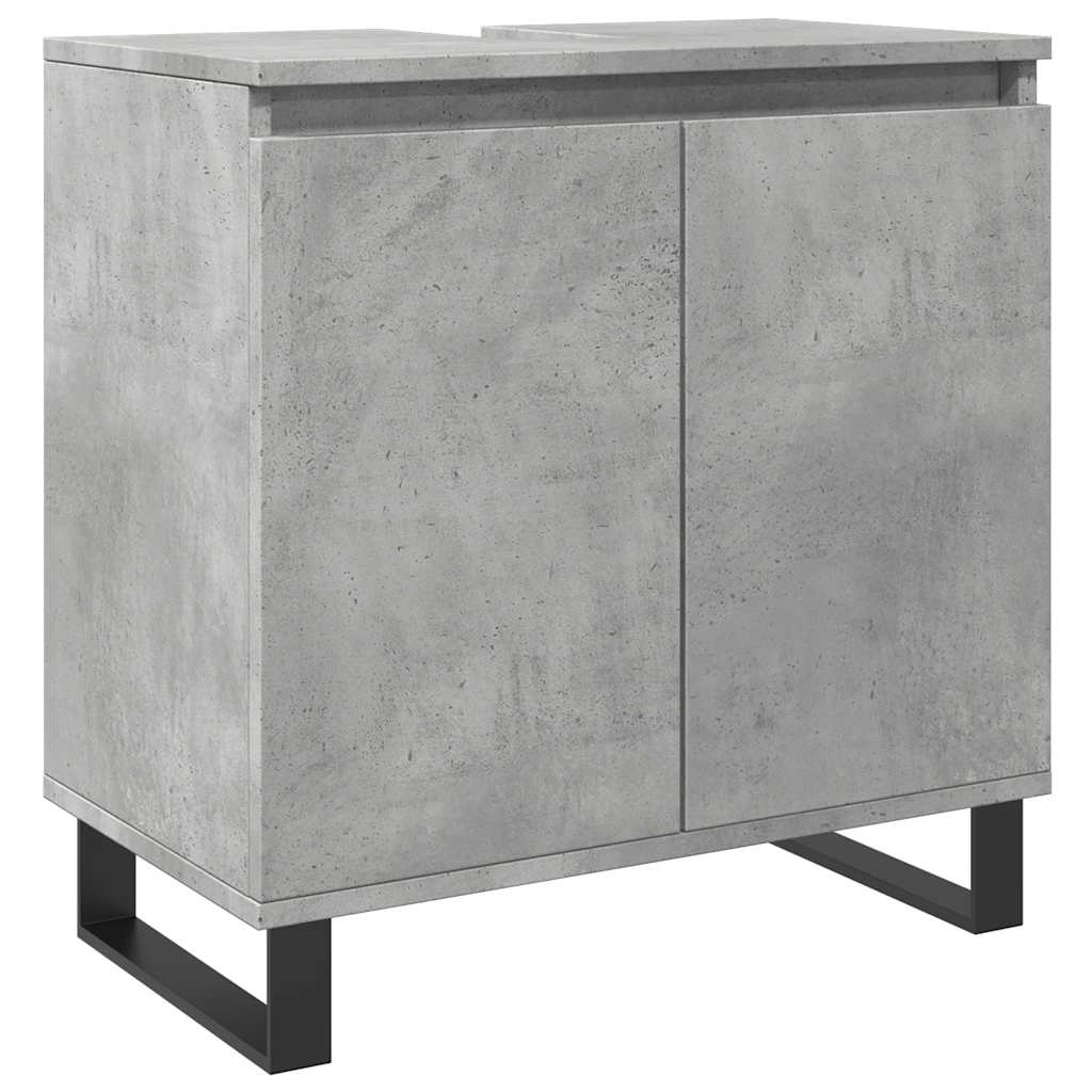 Badkamerkast 58x33x60 cm bewerkt hout betongrijs is nu te koop bij PeponiXL, paradijselijk wonen!