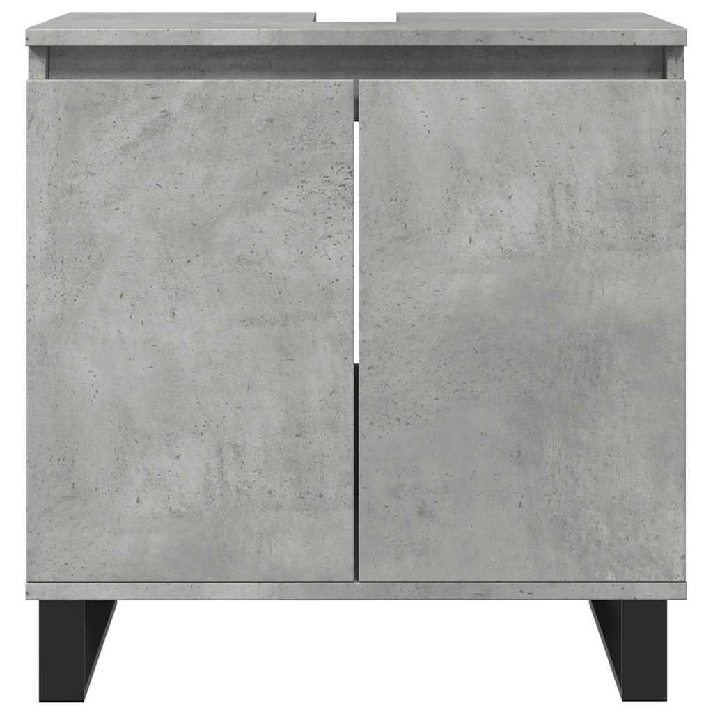 Badkamerkast 58x33x60 cm bewerkt hout betongrijs is nu te koop bij PeponiXL, paradijselijk wonen!