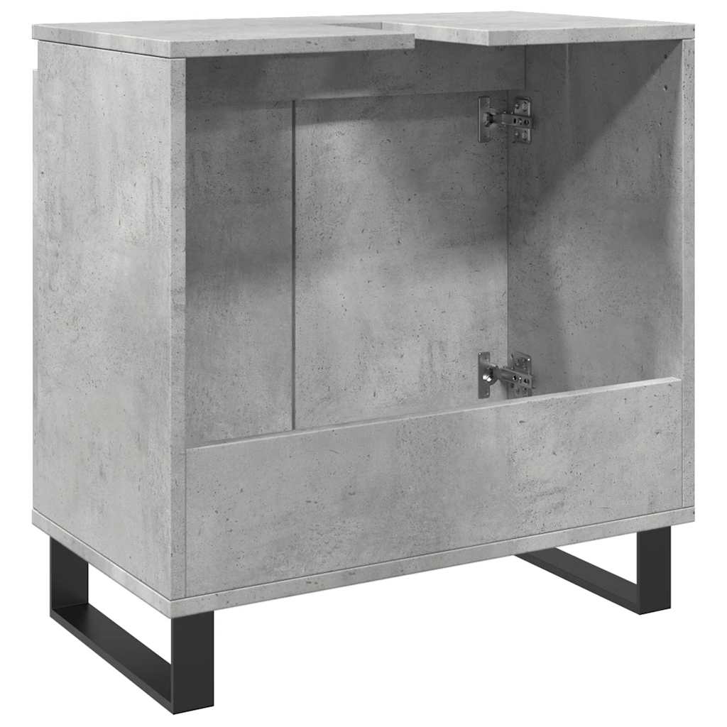 Badkamerkast 58x33x60 cm bewerkt hout betongrijs is nu te koop bij PeponiXL, paradijselijk wonen!