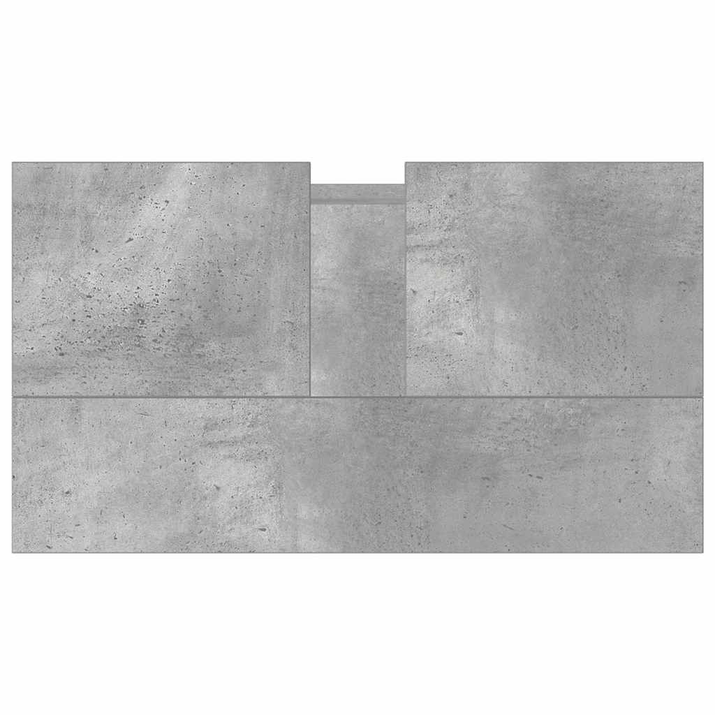 Badkamerkast 58x33x60 cm bewerkt hout betongrijs is nu te koop bij PeponiXL, paradijselijk wonen!