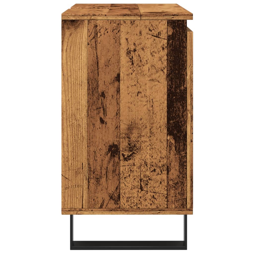 Badkamerkast 58x33x60 cm bewerkt hout oud houtkleurig is nu te koop bij PeponiXL, paradijselijk wonen!