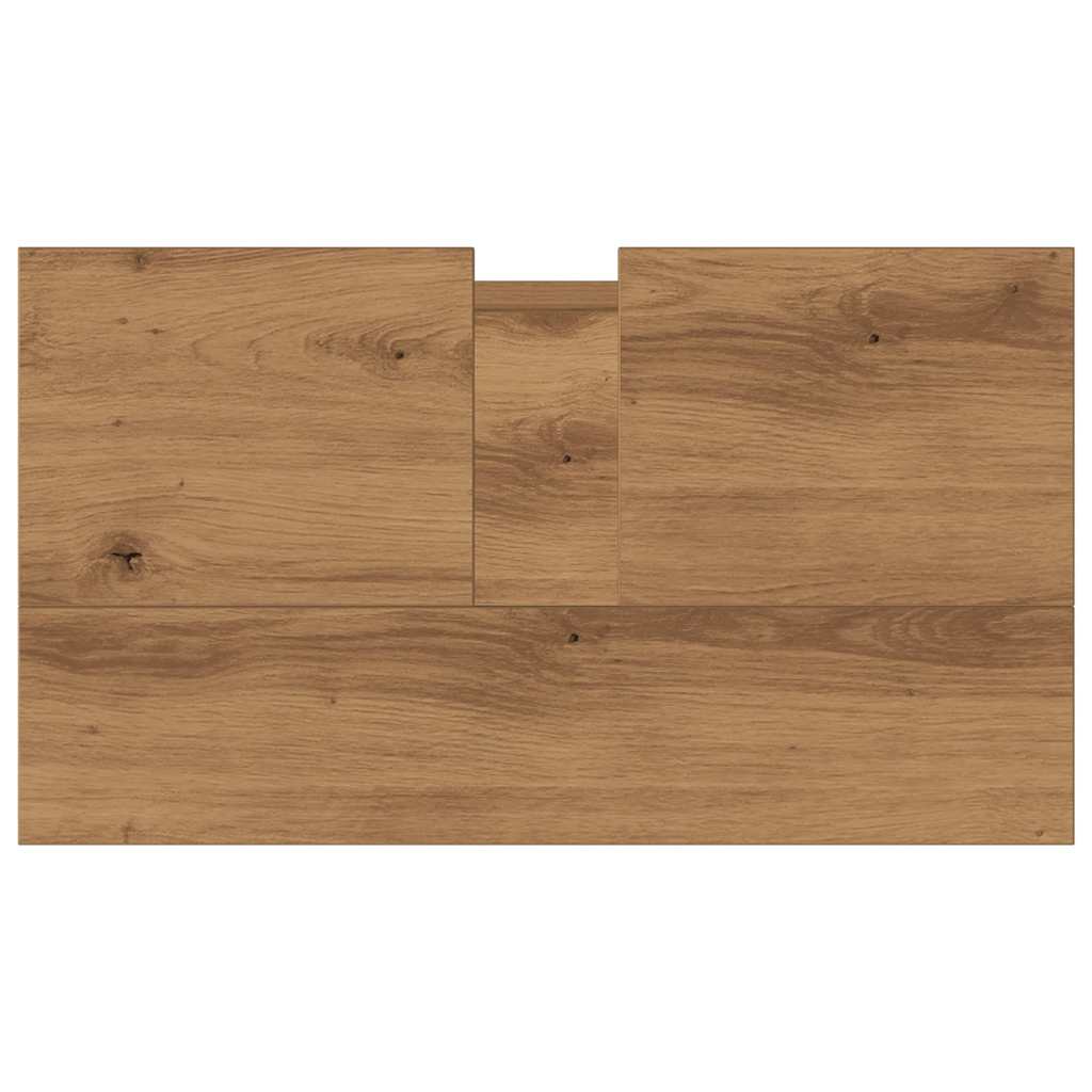 Badkamerkast 58x33x60 cm bewerkt hout artisanaal eikenkleurig is nu te koop bij PeponiXL, paradijselijk wonen!