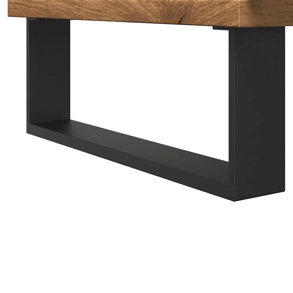Badkamerkast 58x33x60 cm bewerkt hout artisanaal eikenkleurig is nu te koop bij PeponiXL, paradijselijk wonen!