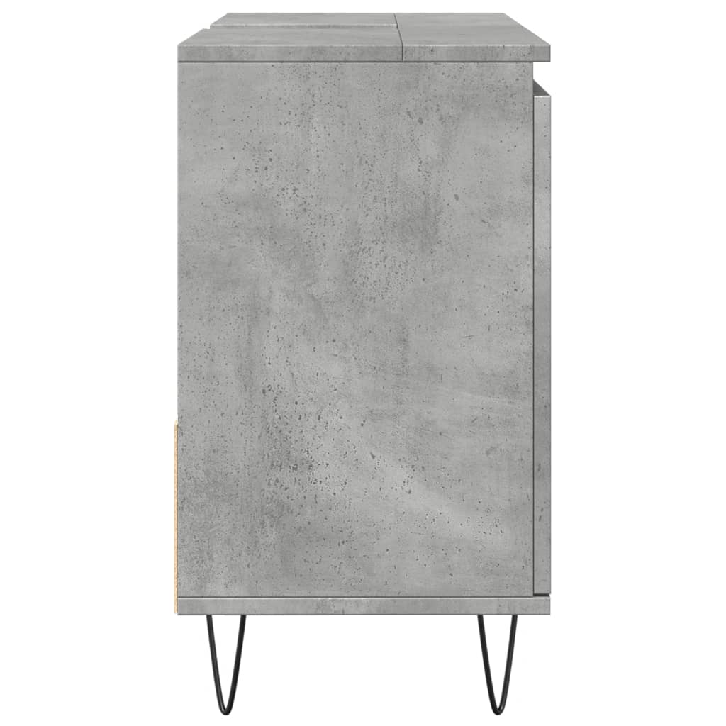 Badkamerkast 65x33x60 cm bewerkt hout betongrijs is nu te koop bij PeponiXL, paradijselijk wonen!