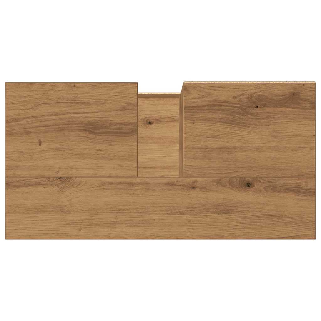 Badkamerkast 65x33x60 cm bewerkt hout artisanaal eikenkleurig is nu te koop bij PeponiXL, paradijselijk wonen!