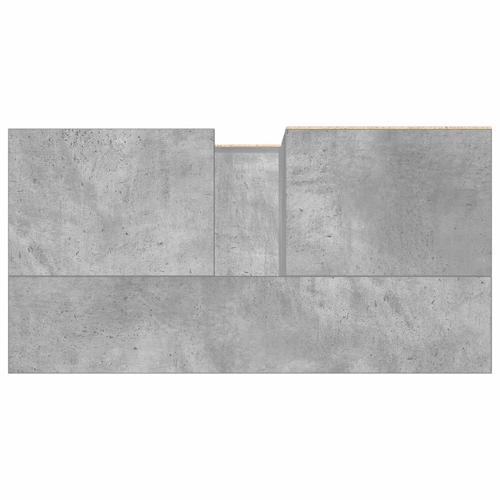 Badkamerkast 65x33x60 cm bewerkt hout betongrijs is nu te koop bij PeponiXL, paradijselijk wonen!