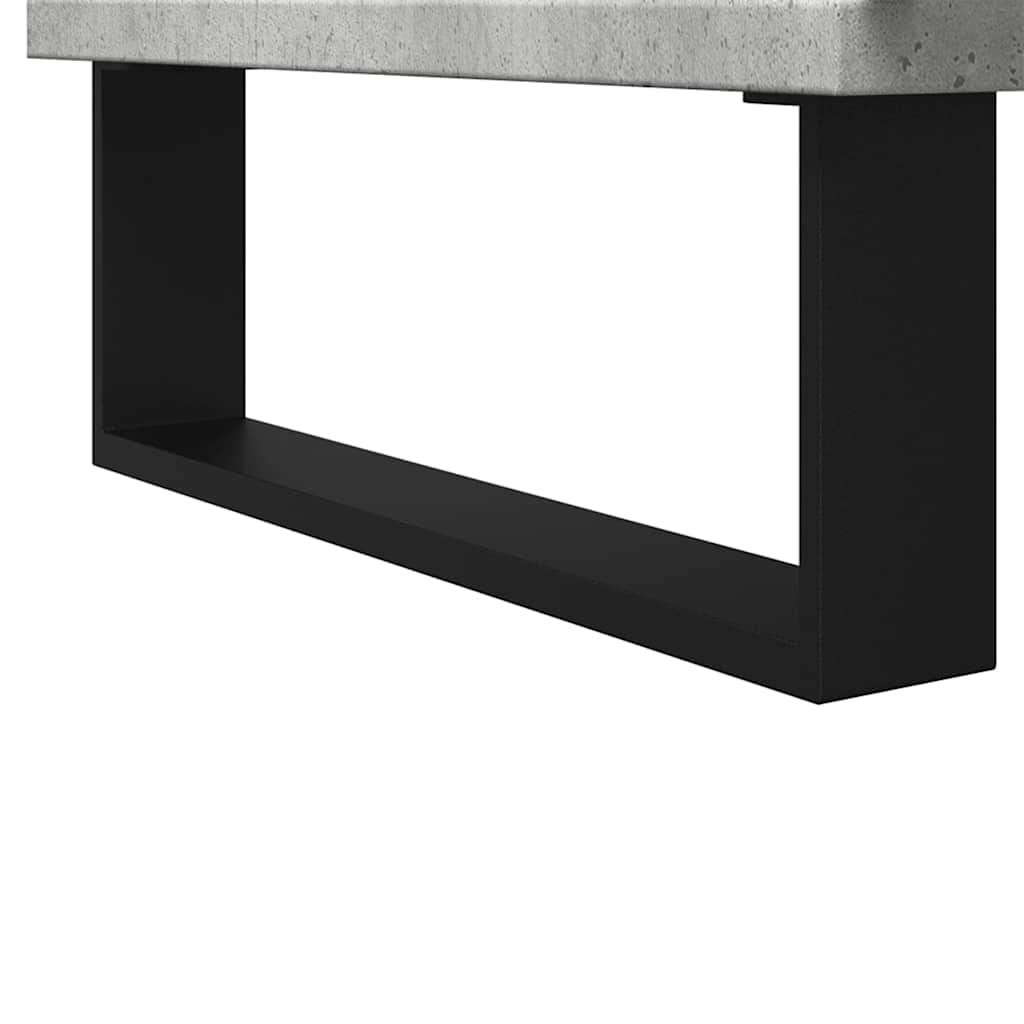 Badkamerkast 65x33x60 cm bewerkt hout betongrijs is nu te koop bij PeponiXL, paradijselijk wonen!