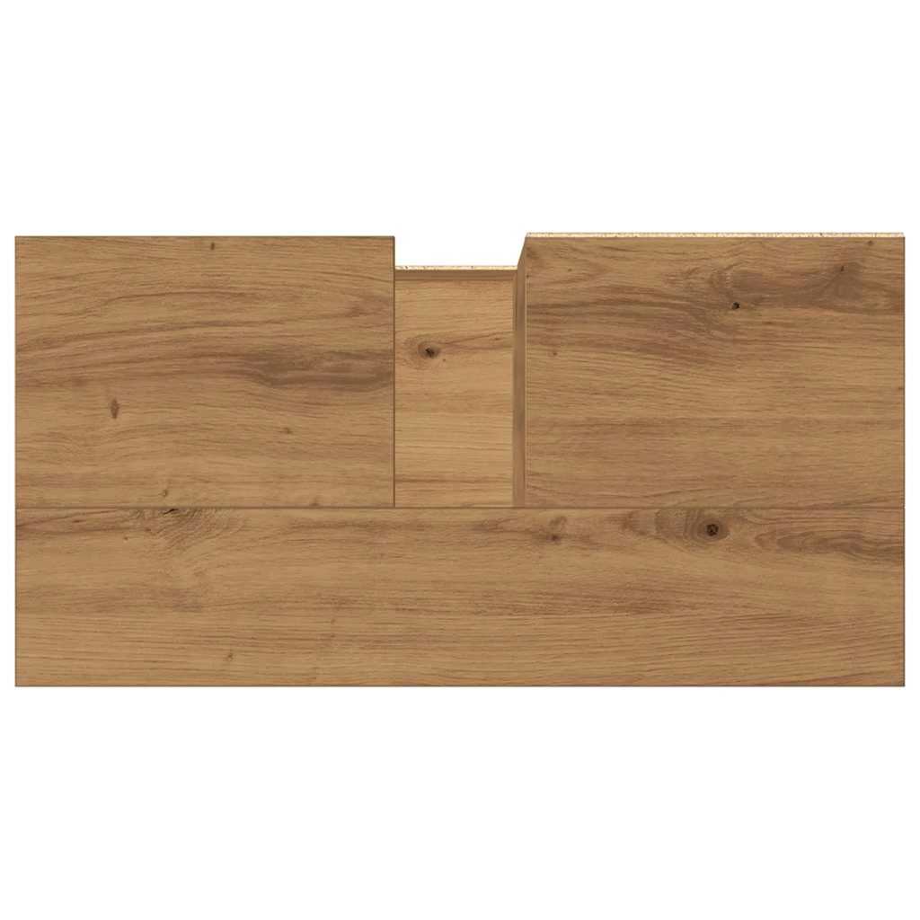 Badkamerkast 65x33x60 cm bewerkt hout artisanaal eikenkleurig is nu te koop bij PeponiXL, paradijselijk wonen!