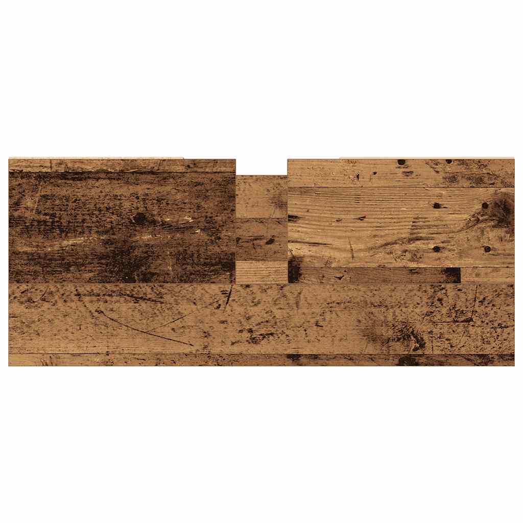 Badkamerkast 80x33x60 cm bewerkt hout oud houtkleurig is nu te koop bij PeponiXL, paradijselijk wonen!