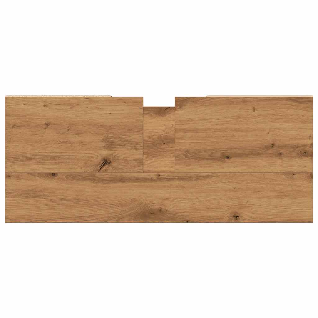 Badkamerkast 80x33x60 cm bewerkt hout artisanaal eikenkleurig is nu te koop bij PeponiXL, paradijselijk wonen!