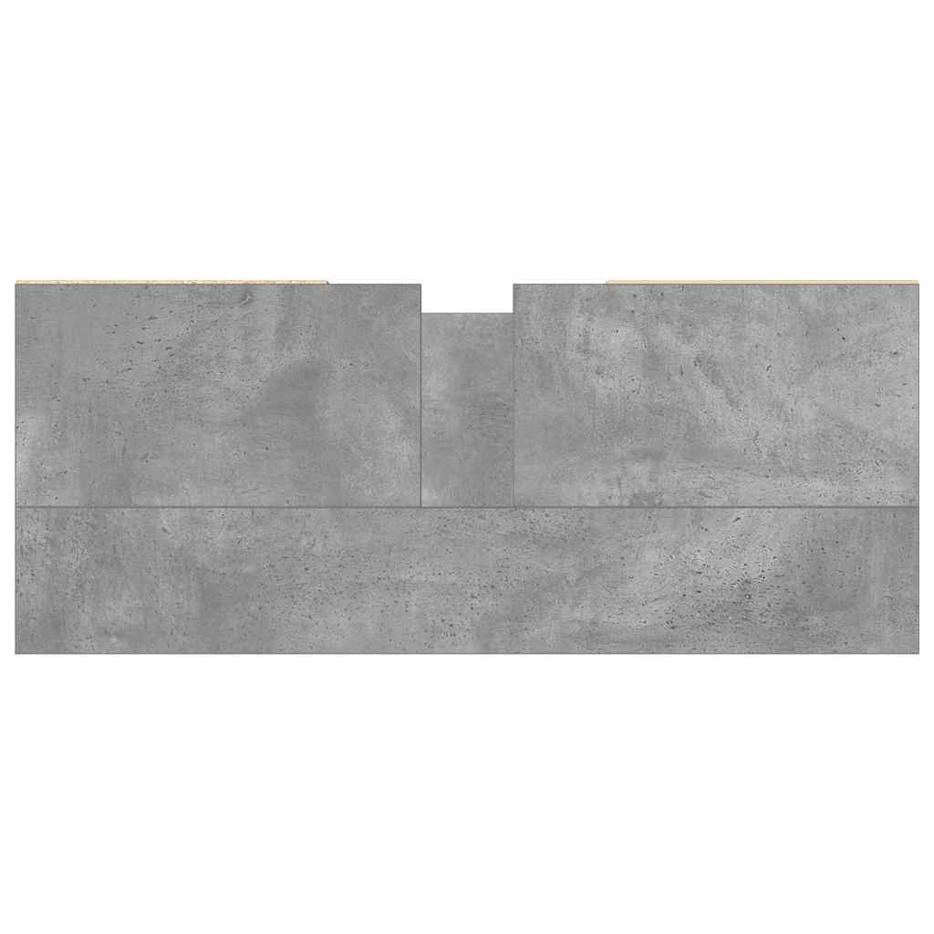 Badkamerkast 80x33x60 cm bewerkt hout betongrijs is nu te koop bij PeponiXL, paradijselijk wonen!