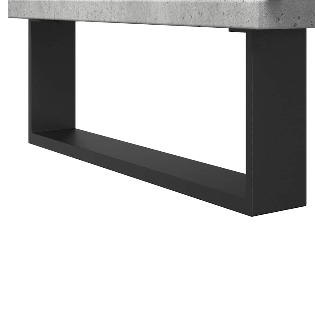 Badkamerkast 80x33x60 cm bewerkt hout betongrijs is nu te koop bij PeponiXL, paradijselijk wonen!