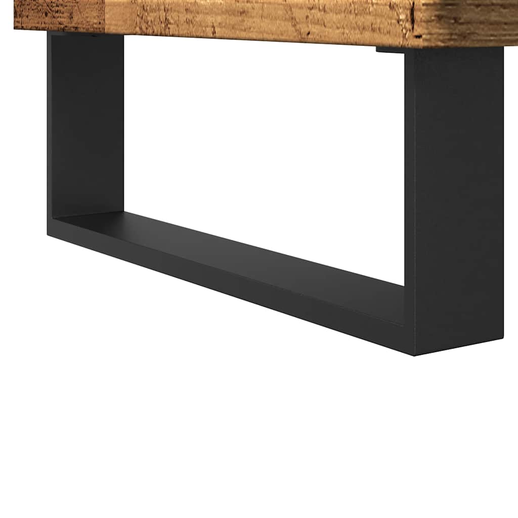 Badkamerkast 80x33x60 cm bewerkt hout oud houtkleurig is nu te koop bij PeponiXL, paradijselijk wonen!
