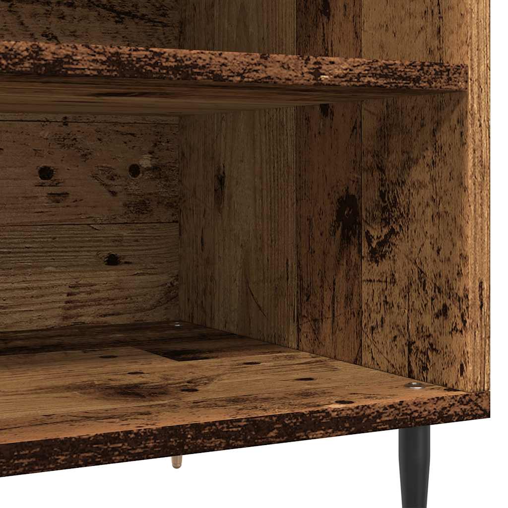 Platenkast 84,5x38x48 cm bewerkt hout oud houtkleurig is nu te koop bij PeponiXL, paradijselijk wonen!