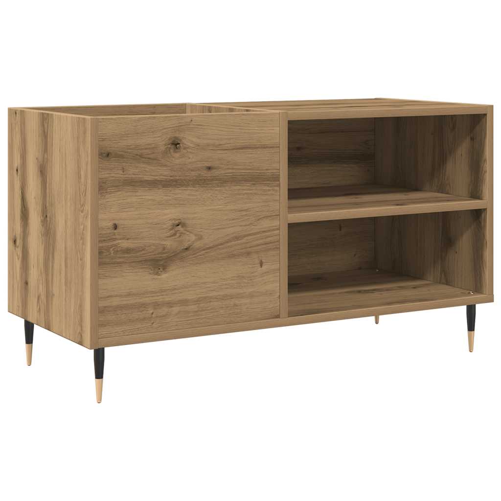 Platenkast 84,5x38x48 cm bewerkt hout artisanaal eikenkleur is nu te koop bij PeponiXL, paradijselijk wonen!