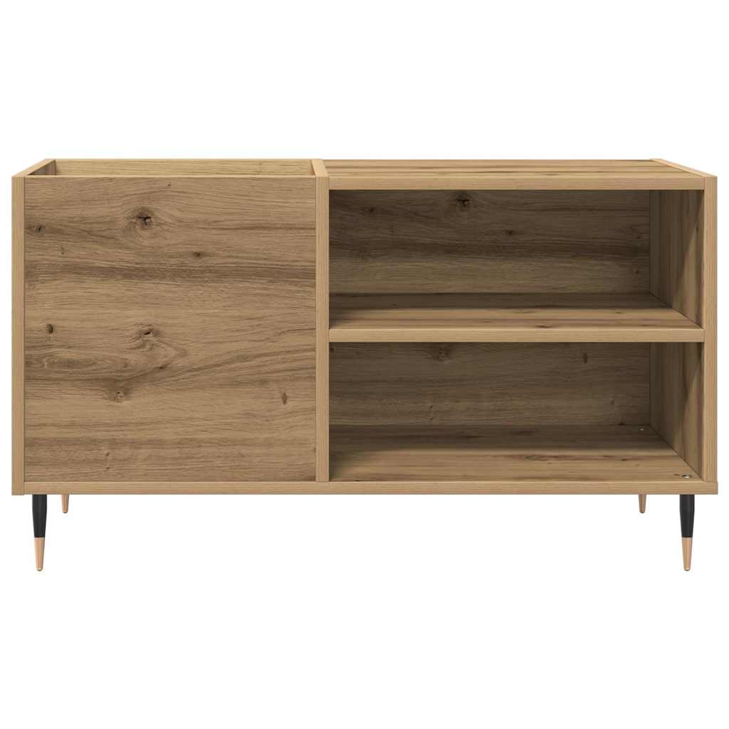 Platenkast 84,5x38x48 cm bewerkt hout artisanaal eikenkleur is nu te koop bij PeponiXL, paradijselijk wonen!