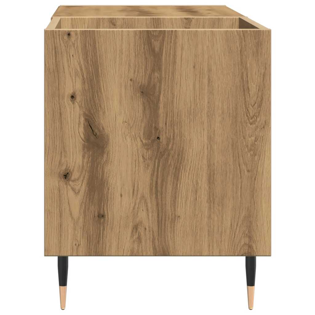 Platenkast 84,5x38x48 cm bewerkt hout artisanaal eikenkleur is nu te koop bij PeponiXL, paradijselijk wonen!