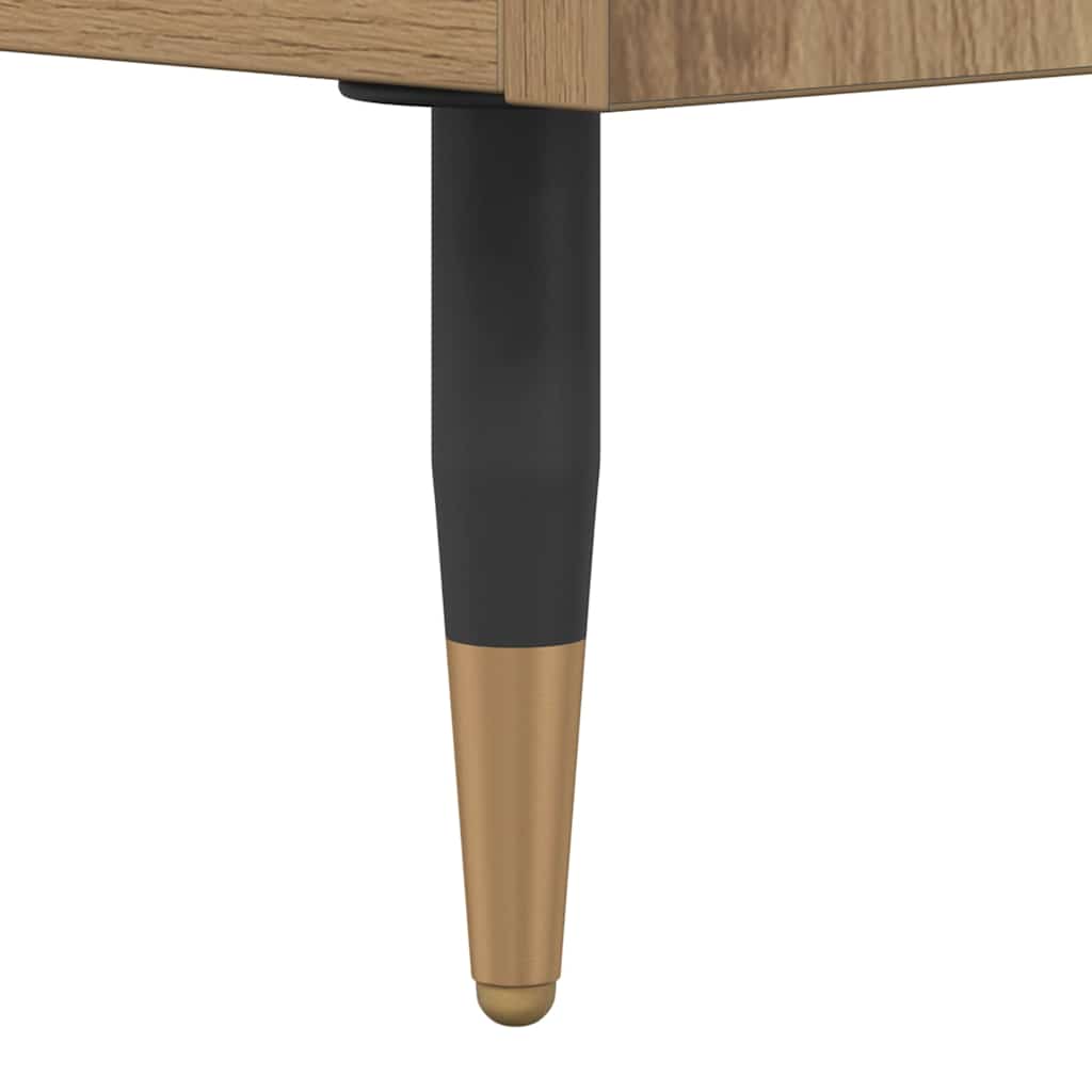 Platenkast 84,5x38x48 cm bewerkt hout artisanaal eikenkleur is nu te koop bij PeponiXL, paradijselijk wonen!