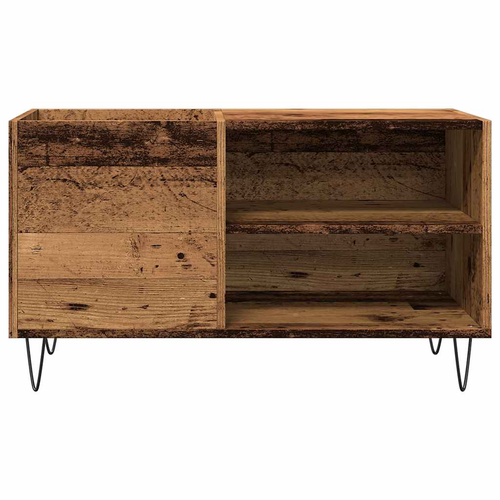 Platenkast 84,5x38x48 cm bewerkt hout oud houtkleurig is nu te koop bij PeponiXL, paradijselijk wonen!