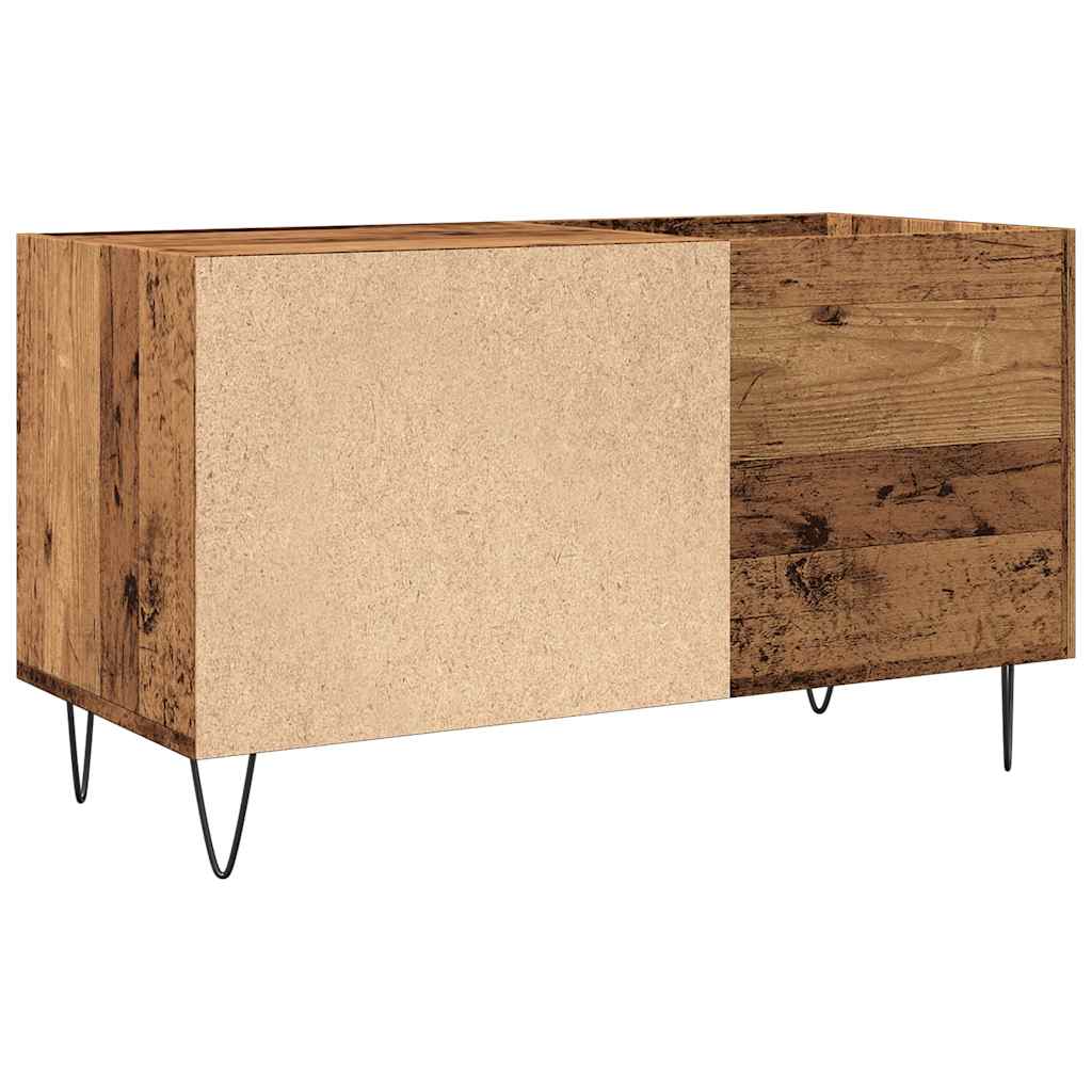Platenkast 84,5x38x48 cm bewerkt hout oud houtkleurig is nu te koop bij PeponiXL, paradijselijk wonen!
