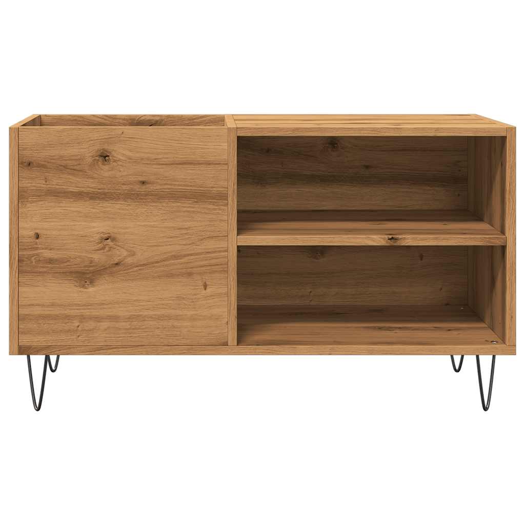 Platenkast 84,5x38x48 cm bewerkt hout artisanaal eikenkleur is nu te koop bij PeponiXL, paradijselijk wonen!