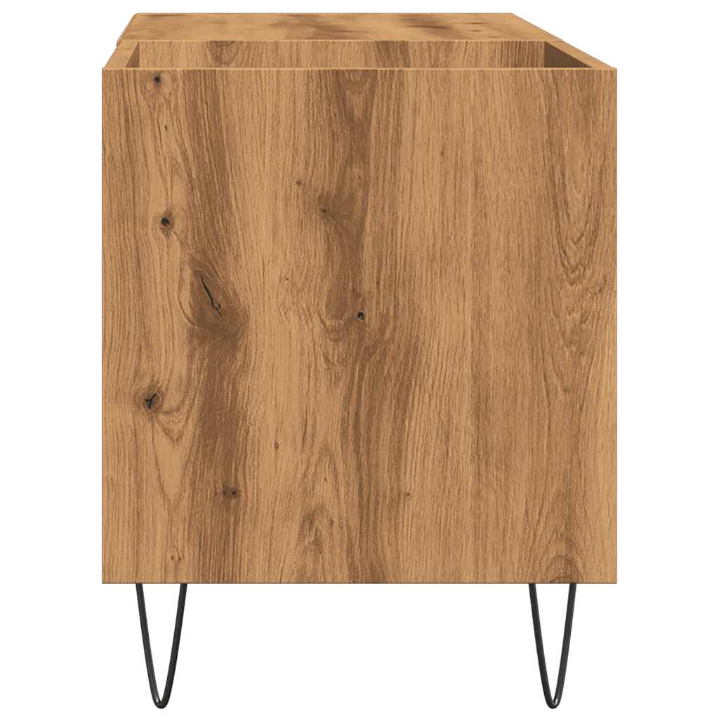 Platenkast 84,5x38x48 cm bewerkt hout artisanaal eikenkleur is nu te koop bij PeponiXL, paradijselijk wonen!
