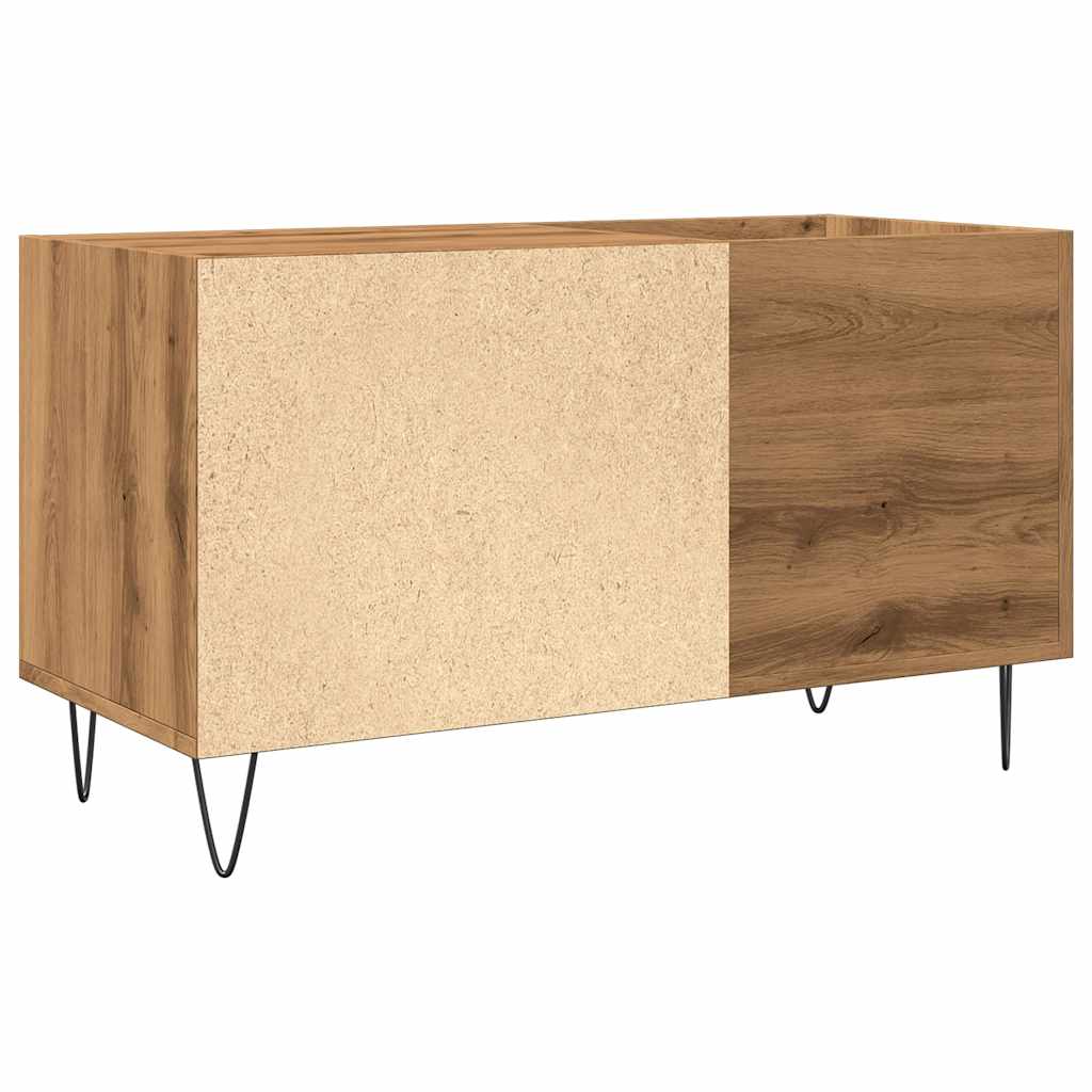 Platenkast 84,5x38x48 cm bewerkt hout artisanaal eikenkleur is nu te koop bij PeponiXL, paradijselijk wonen!