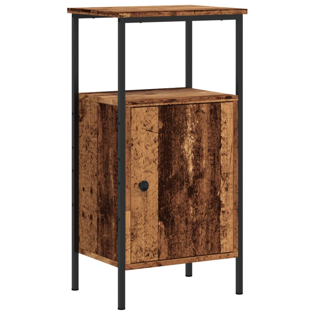 Nachtkastjes 2 st 41x31x80 cm bewerkt hout oud houtkleurig is nu te koop bij PeponiXL, paradijselijk wonen!