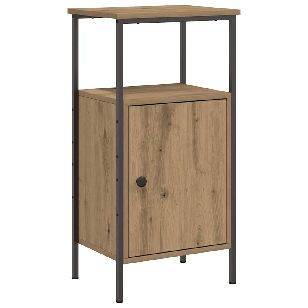 Nachtkastje 41x31x80 cm bewerkt hout artisanaal eikenkleurig is nu te koop bij PeponiXL, paradijselijk wonen!
