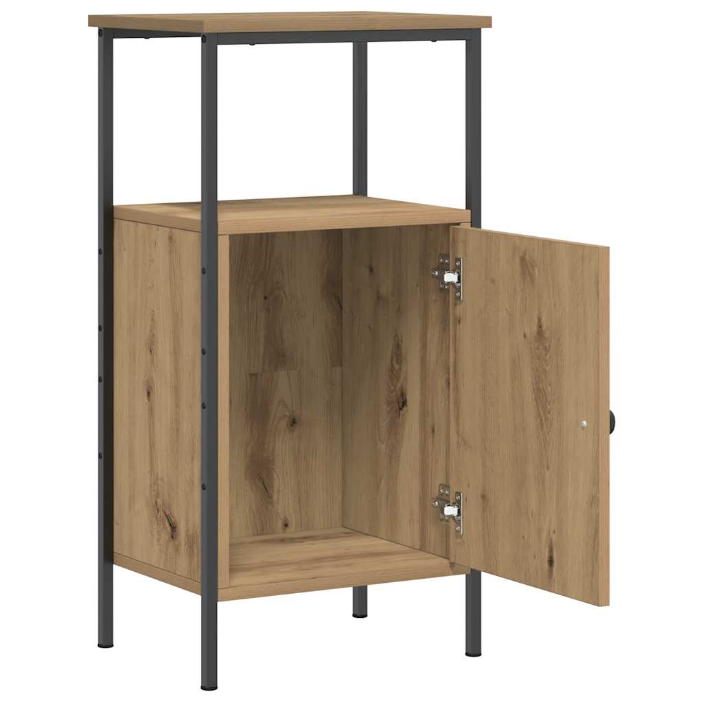 Nachtkastje 41x31x80 cm bewerkt hout artisanaal eikenkleurig is nu te koop bij PeponiXL, paradijselijk wonen!