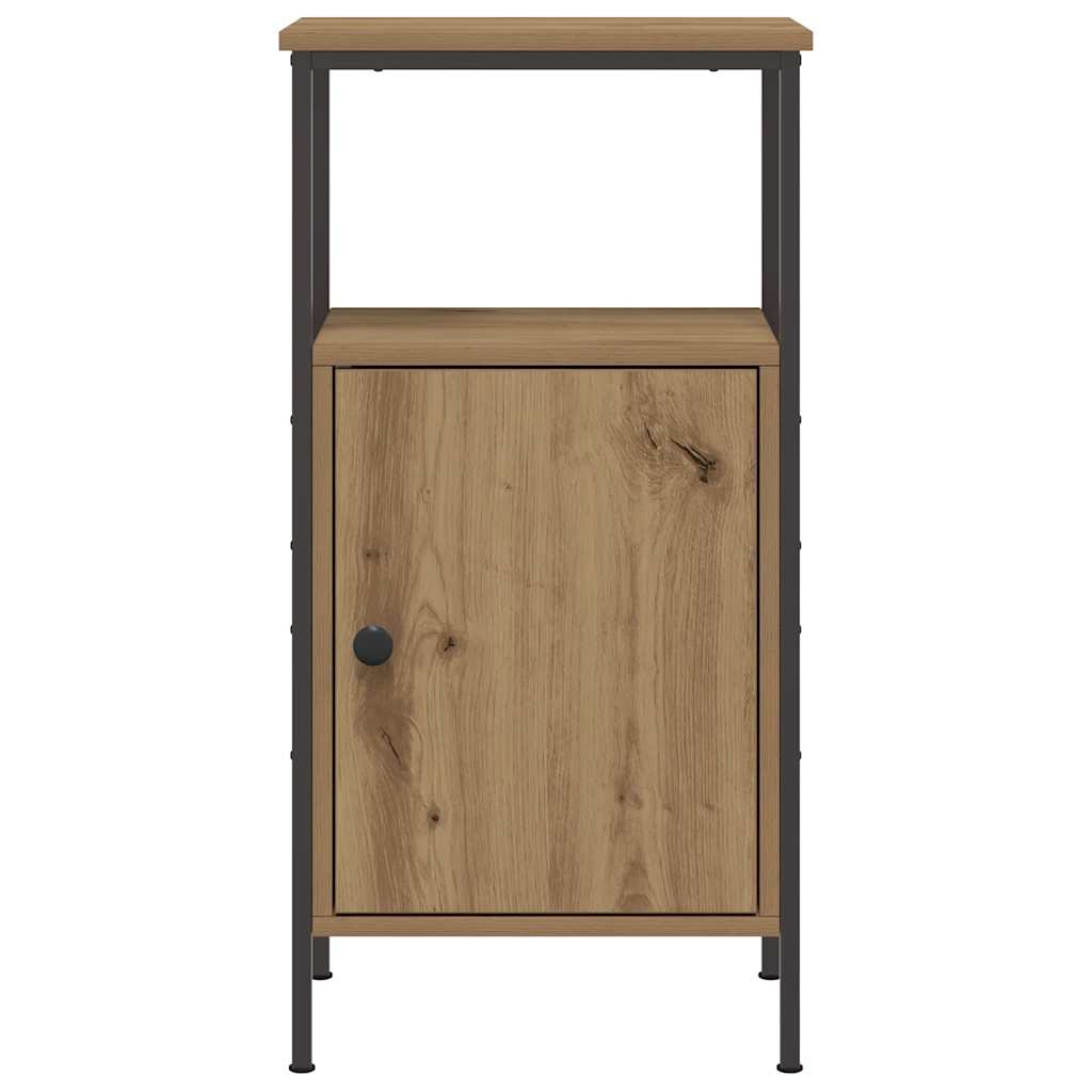 Nachtkastje 41x31x80 cm bewerkt hout artisanaal eikenkleurig is nu te koop bij PeponiXL, paradijselijk wonen!