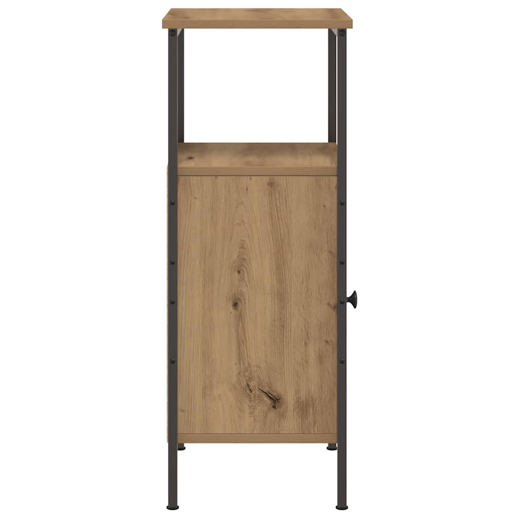 Nachtkastje 41x31x80 cm bewerkt hout artisanaal eikenkleurig is nu te koop bij PeponiXL, paradijselijk wonen!