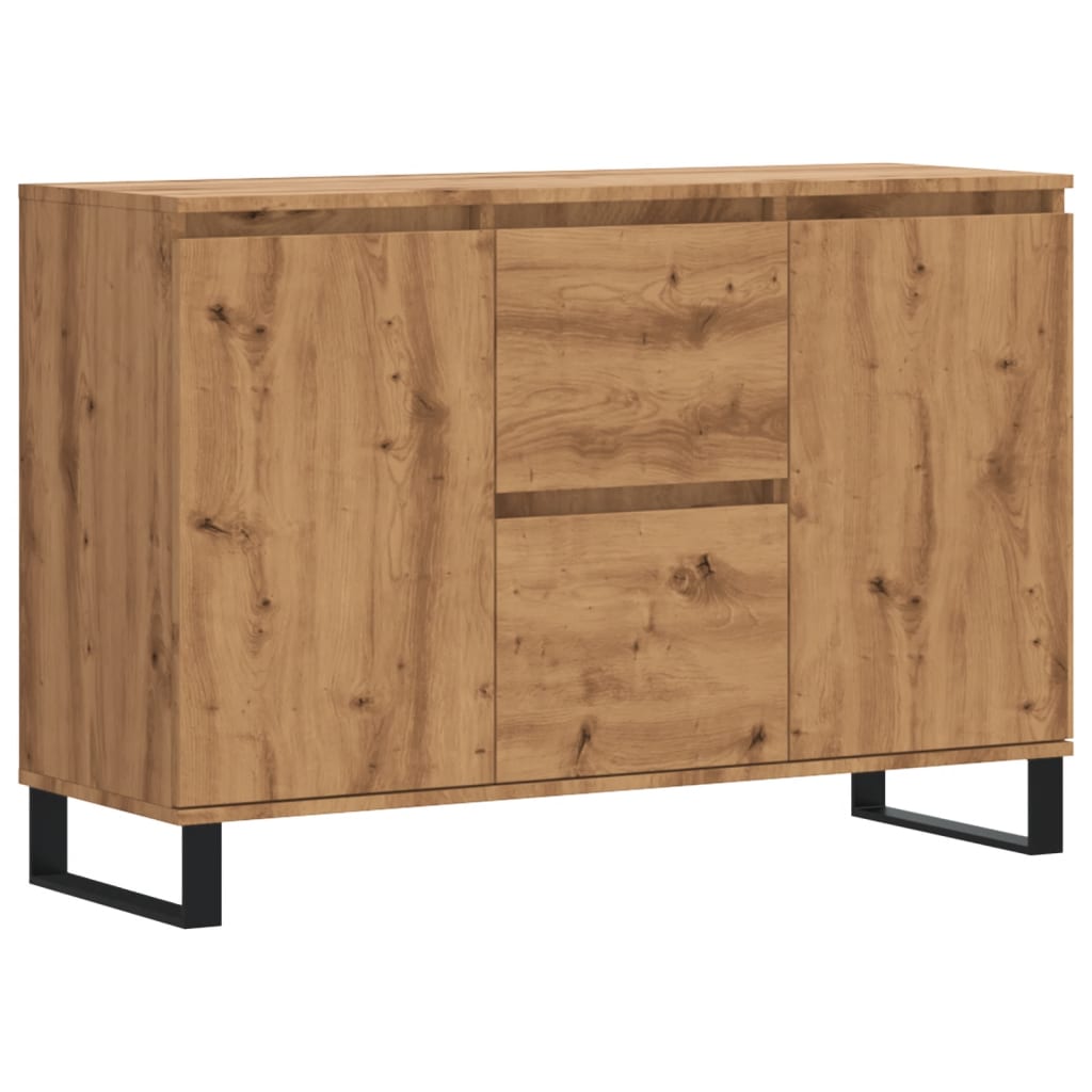 Dressoir 104x35x70 cm bewerkt hout artisanaal eikenkleurig is nu te koop bij PeponiXL, paradijselijk wonen!